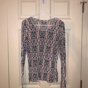 Juniors fun print long sleeve